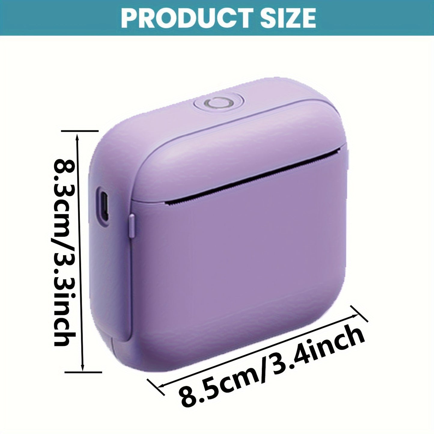 Portable Thermal Printer - Instant Print, Compatible with iOS/Android Devices for Photos, Labels, Notes & More - Ideal for Thanksgiving, Christmas, Halloween Gifts & Study Sessions Diary, Exam Papers, Wireless Connectivity, U