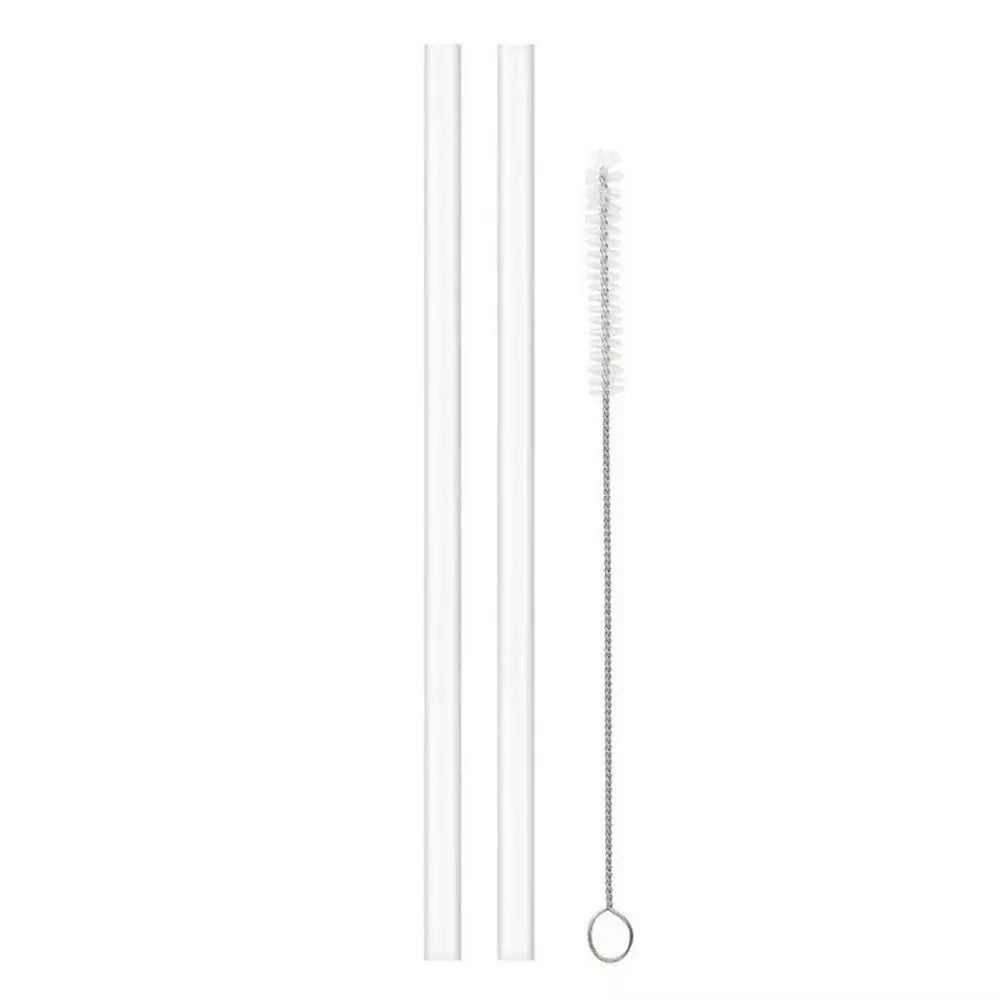 Reusable Straw with Cleaning Brush Plastic Replacement Straw Compatible with Stanley 40 oz 30 oz Cup Tumbler