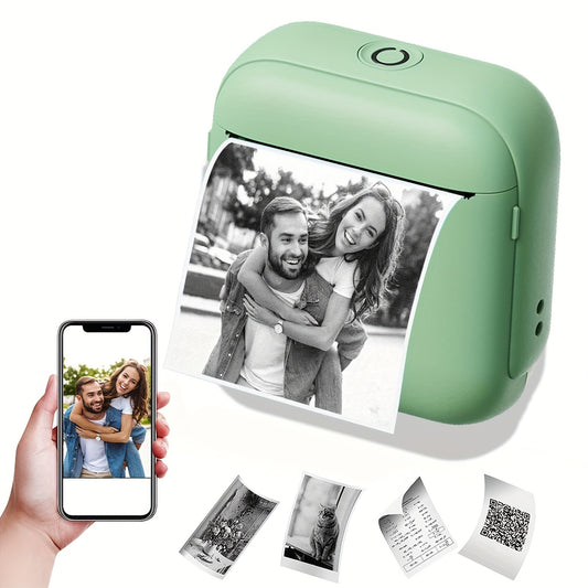 Portable Thermal Printer - Instant Print, Compatible with iOS/Android Devices for Photos, Labels, Notes & More - Ideal for Thanksgiving, Christmas, Halloween Gifts & Study Sessions Diary, Exam Papers, Wireless Connectivity, U