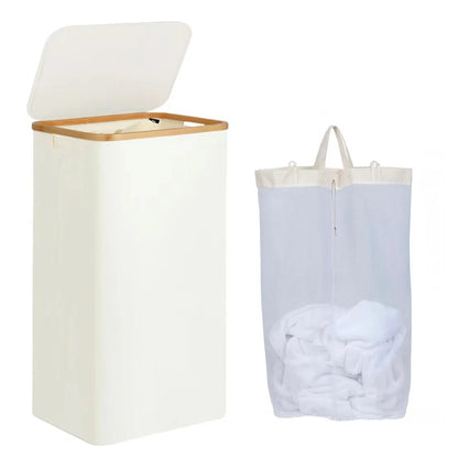 Laundry Basket 100L&160L, Laundry Hamper Slim with Removable and Washable Inner Bag, Laundry Baskets with Handles