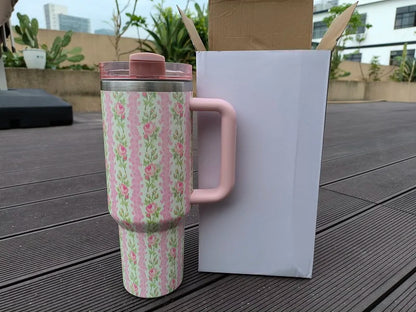 1000ML Large Capacity Water Bottle Various Styles Pink White Vacuum Cup Stainless Steel Juice Milk Tea Car Mugs Gifts