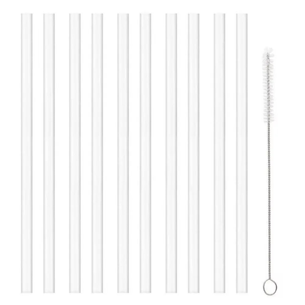 Reusable Straw with Cleaning Brush Plastic Replacement Straw Compatible with Stanley 40 oz 30 oz Cup Tumbler