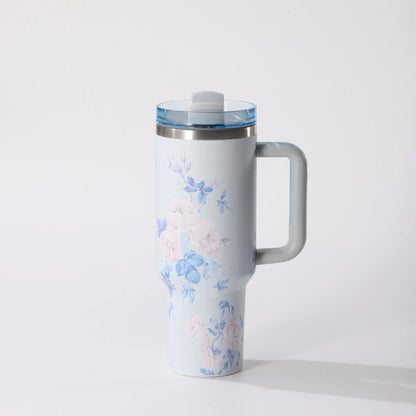 1000ML Large Capacity Water Bottle Various Styles Pink White Vacuum Cup Stainless Steel Juice Milk Tea Car Mugs Gifts